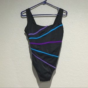 Black one piece swimsuit